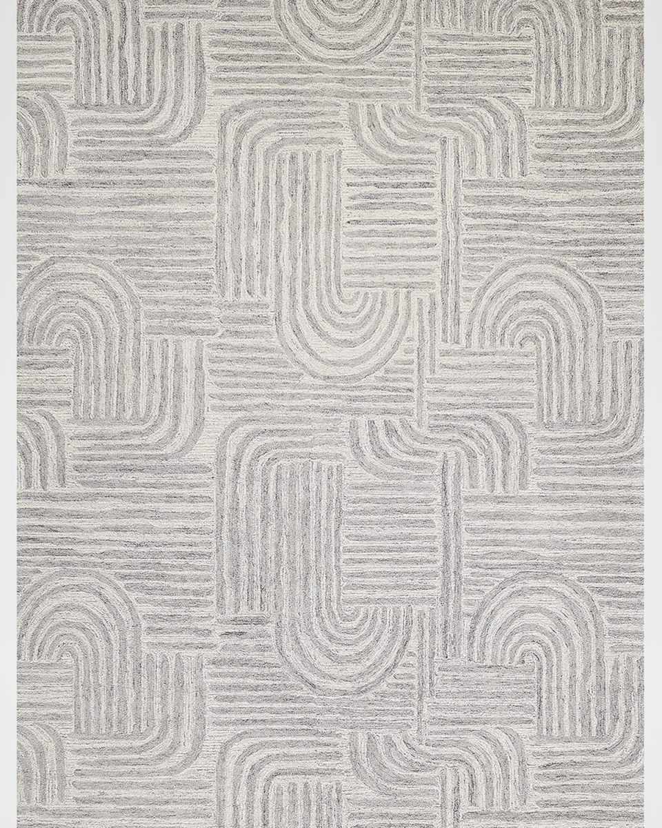 Juno Hand-Tufted Gray/Ivory Rug, 10' x 14'